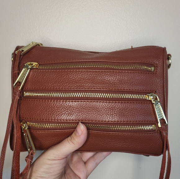 Rebecca Minkoff Mini Zip Rocker Leather Crossbody Bag - Picture 5 of 11